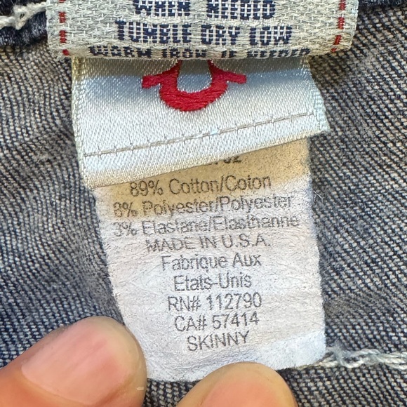 True Religion Dark Blue Skinny Jeans - Picture 4 of 6